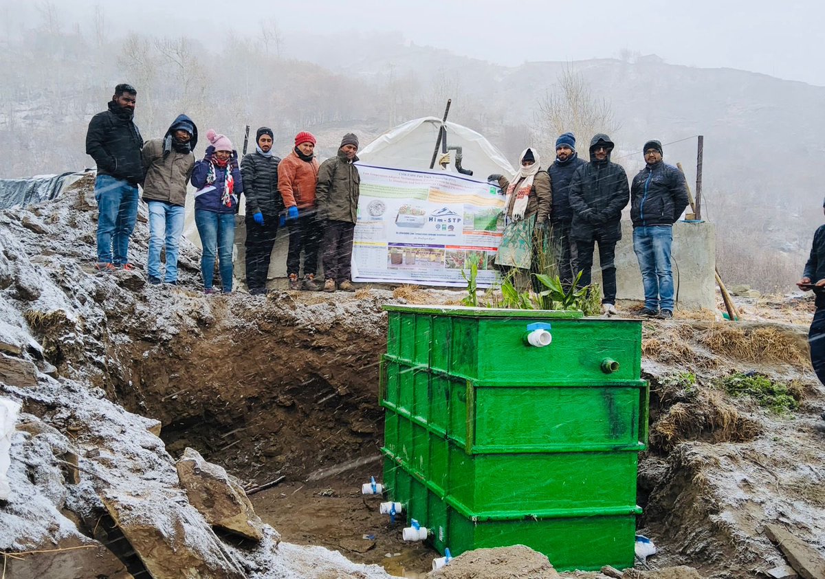 CSIR-NEERI, in association with CSIR-IHBT, has successfully installed and commissioned the HIM-STP comprising Low Temperature Adapted Methanogenesis (LTAM) Process and Up-flow Constructed Wetland (UCW) at CSIR-IHBT campus & at Gondhala village, Lahaul, HP. @CSIR_IND @dgcsirIndia