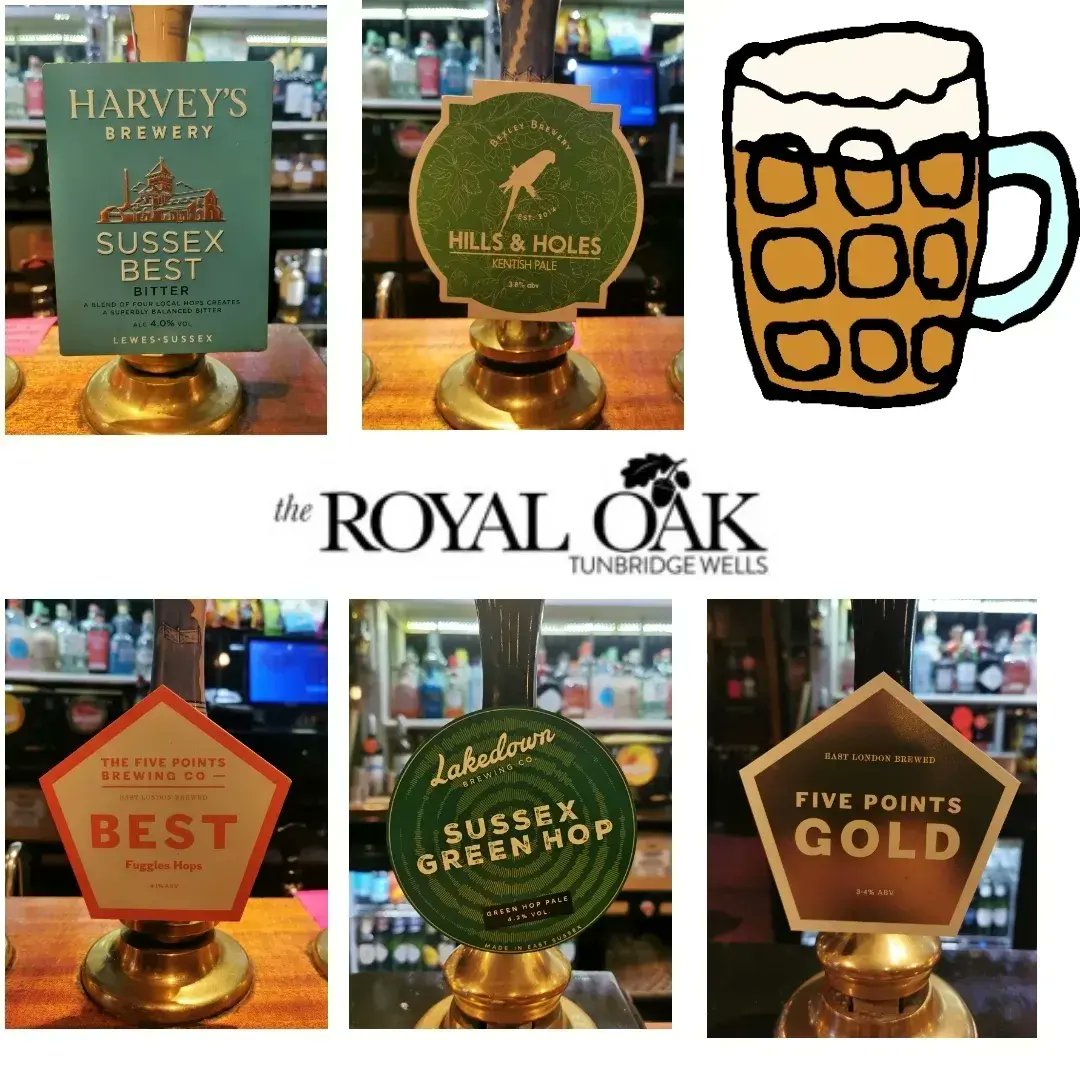 TheRoyalOakTW's tweet photo. Cask ales pouring today.
Live music from The Goodness from 8pm.   FREE entry.

#harveysbrewery #fivepointsbrewingco #lakedown #bexleybrewery #westkentcamra #twpubs #realale #realalefinder #livemusic #twmusic #localmusic #twevents https://t.co/ISwDRN5E0I
