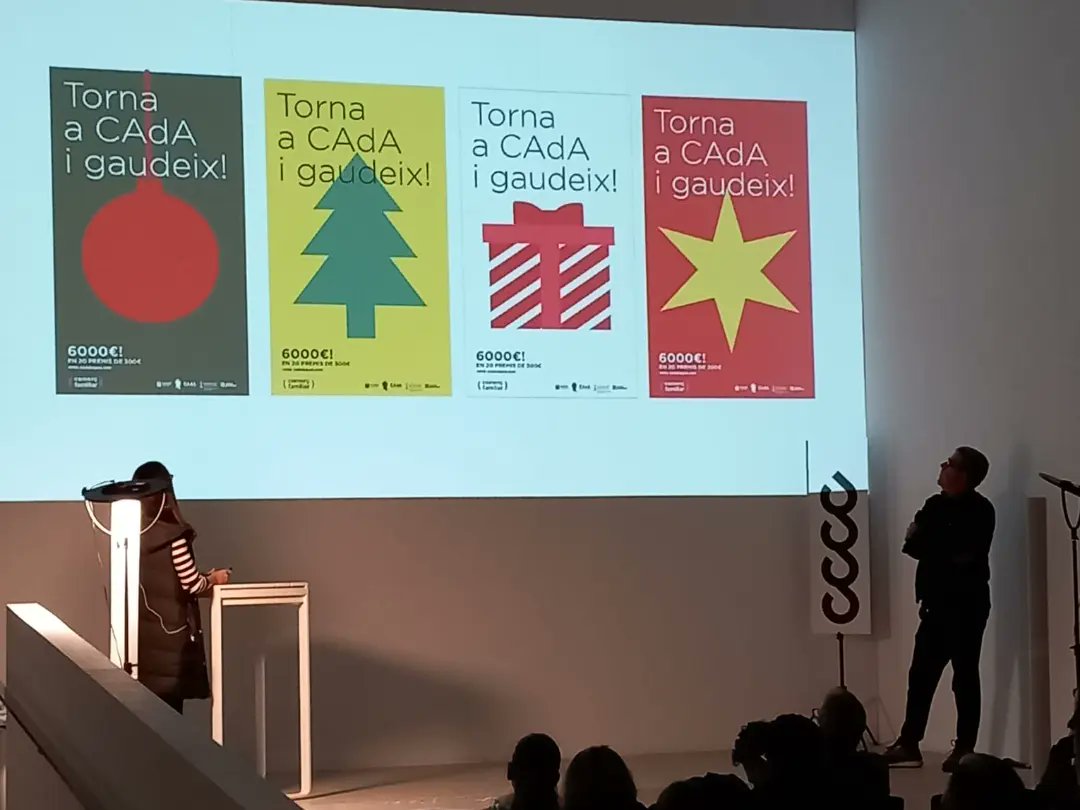 angelgrafico's tweet photo. ❤ Ha sido un placer presentar la campaña diseñada para @CadaAlaquas mientras hemos disfrutado de las campañas diseñadas por otros compañeros, en la jornada Disseny i Acció organizada por @acicom_ con la colaboración de @ADCV_com
 #SomosADCV #alianzas #acicom #dissenyiaccio https://t.co/88vxZXdb7k