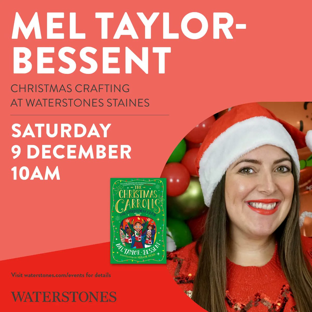Join us and @MelTBessent for some Christmas crafting on Saturday 9th Dec at 10am 🎨🎄🧑‍🎄🎁 Mel will also be signing copies of her books - the perfect stocking fillers!