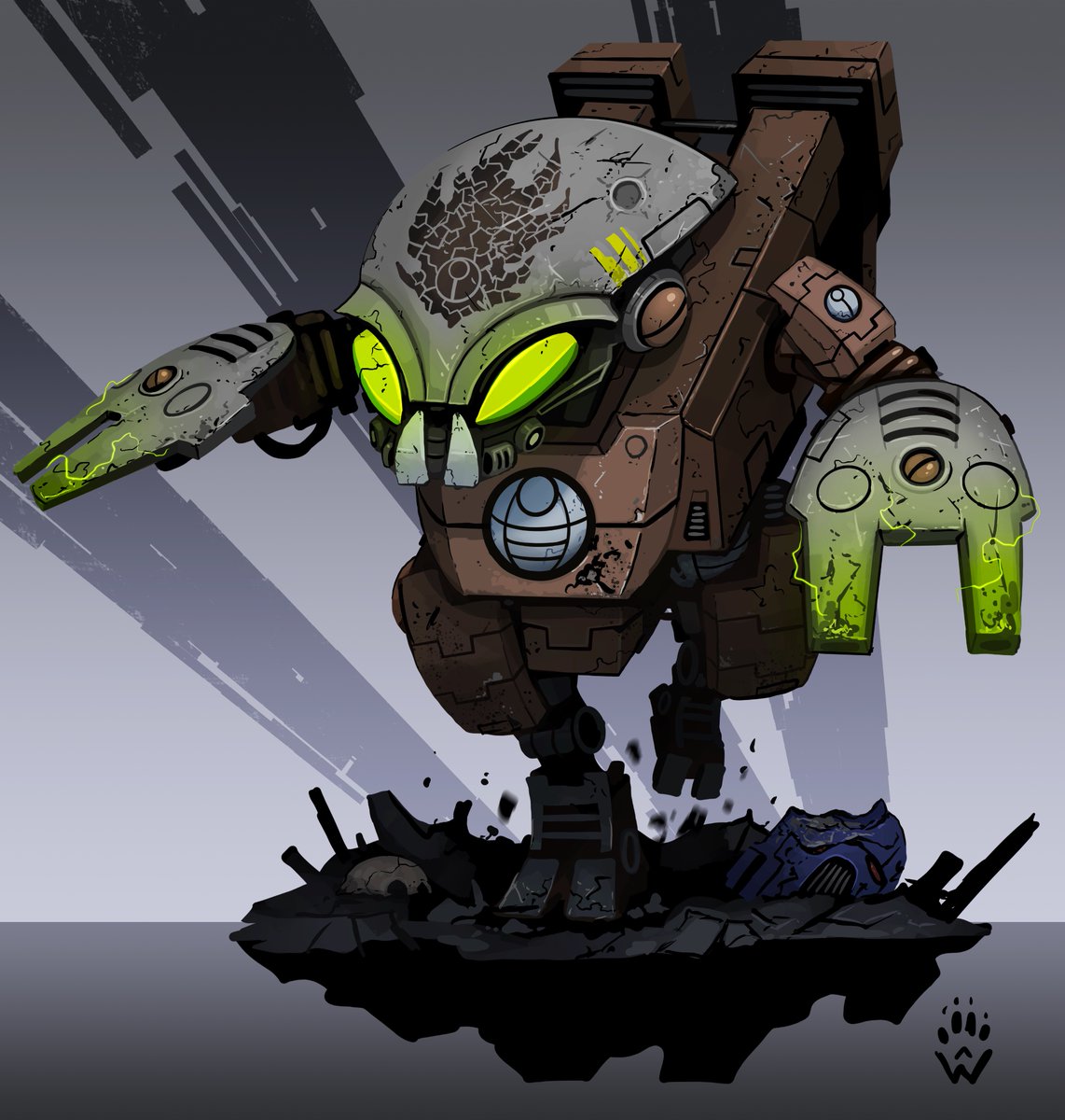 WolfdawgArt's tweet image. Pahrak-Kal Shock Trooper, Tau Auxiliary

#Warhammer40k #warhammercommunity #conceptart #bionicle