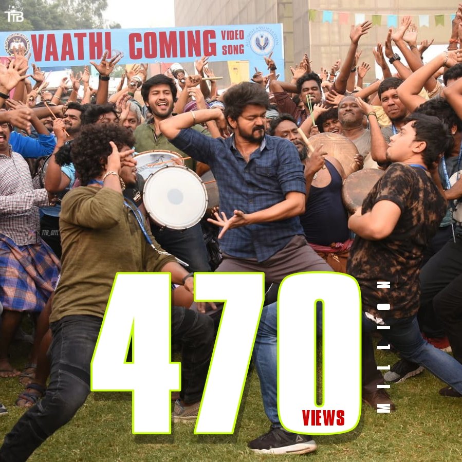 #vaathicoming video song hits 470M+ views on YouTube.🔥🔥
