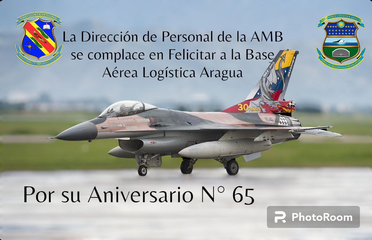 Felicidades en nombre de todo el personal militar y no militar a todo el equipo que conforma tan prestigiosa base logística @Baragua10 En Alas Venceremos.