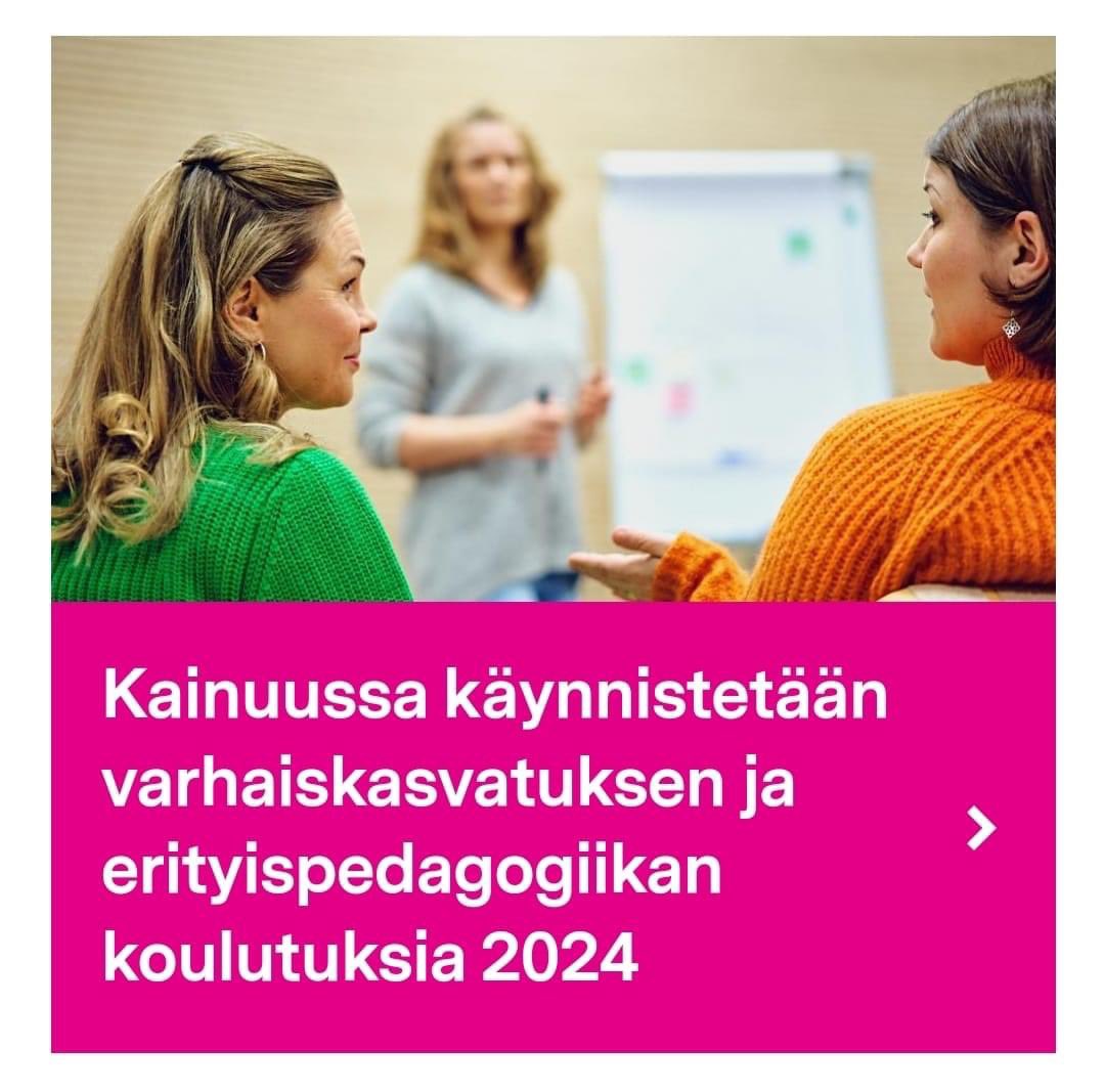 Opiskele #varhaiskasvatus opettajaksi Kainuussa oulu.fi/fi/hae/kandida…