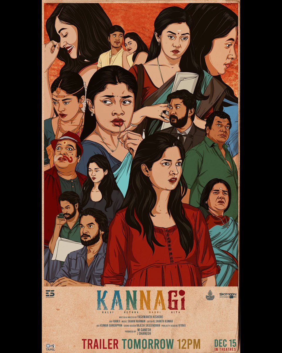 1 day to go for #Kannagi trailer! 
Out tomorrow at 12 pm. 

#KannagiFromDec15 

A @shaanrahman Musical! 🎼

@iKeerthiPandian
@vidya_pradeep01 @shaalinofficial 
@vetri_artist @adheshwar  
@Yechuofficial 
#E5ENTERTAINMENT @Skymoonent @SakthiFilmFctry @Ammu_Abhirami #Kollywood
