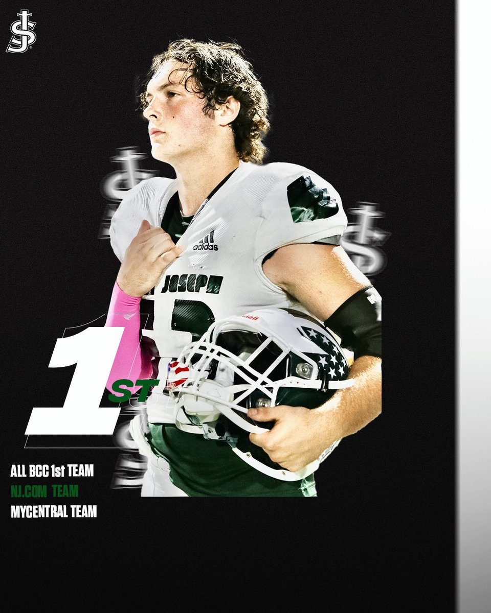 StJosephFB's tweet photo. Congrats to the guy who held our OL down Ryan Leyner! BCC All American Gold All Division First Team, Borden Baller All Middlesex County First Team https://t.co/dVsFaHLUo7