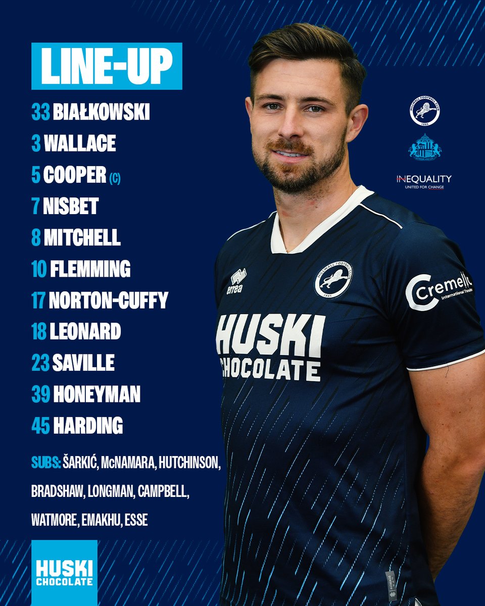MillwallFC's tweet image. ✋ changes to #Millwall's starting XI…

COYL! 🦁