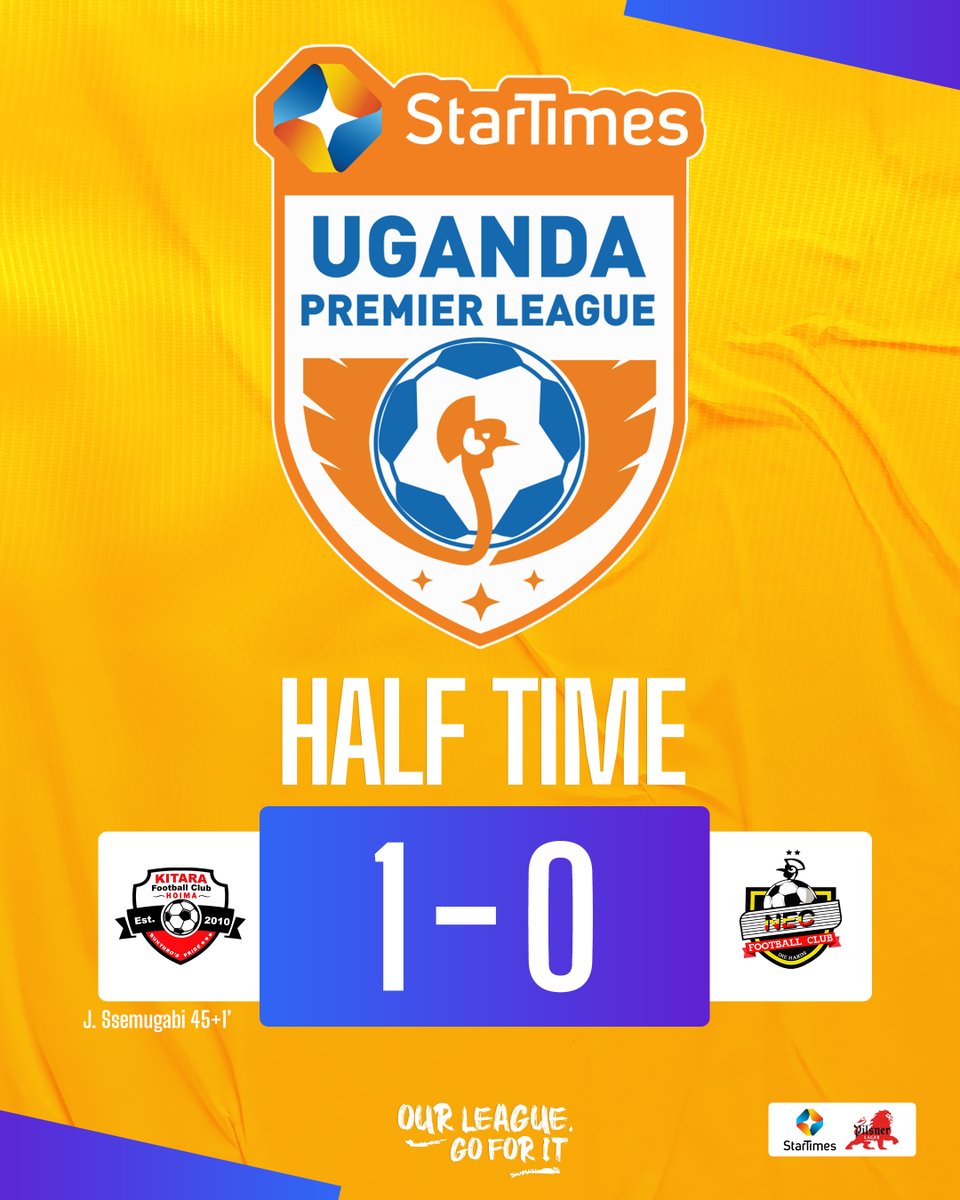 UPL's tweet image. Half time! ⏰

Kitara FC 1-0 NEC FC

#StarTimesUPL | #KITMAR