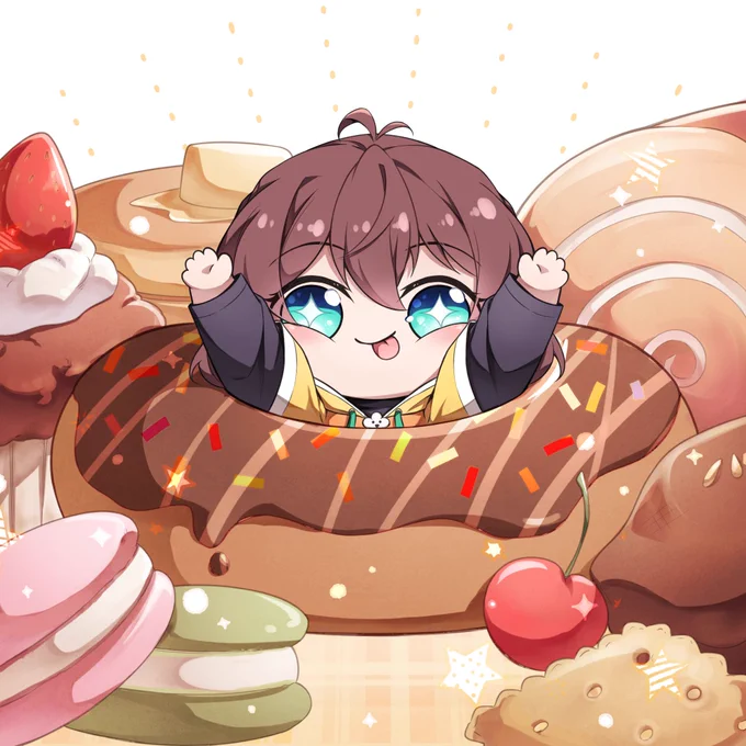 커미션으로 받은 자캐 그림 자랑하기 헤헤헤...너무 귀여워  묭냐님/YUMU님/푸딩님/하루반L님 감사합니다!