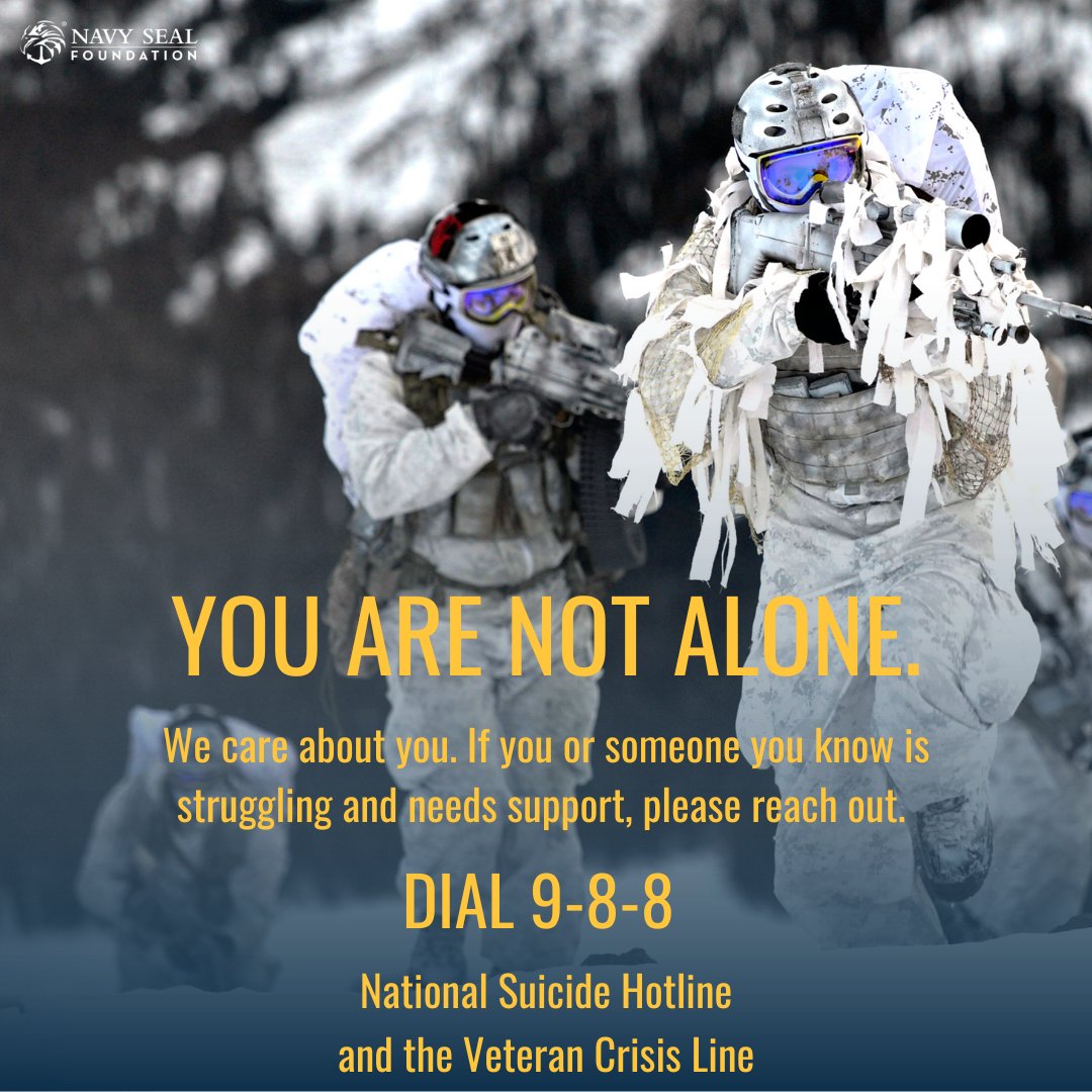 You are not alone. If you or someone you know needs help, reach out. If you need help immediately, call 911 or 988 the National Suicide Hotline and Veteran Crisis Line.

The Sound Off App is available to provide anonymous &amp; free support on your terms. sound-off.com
