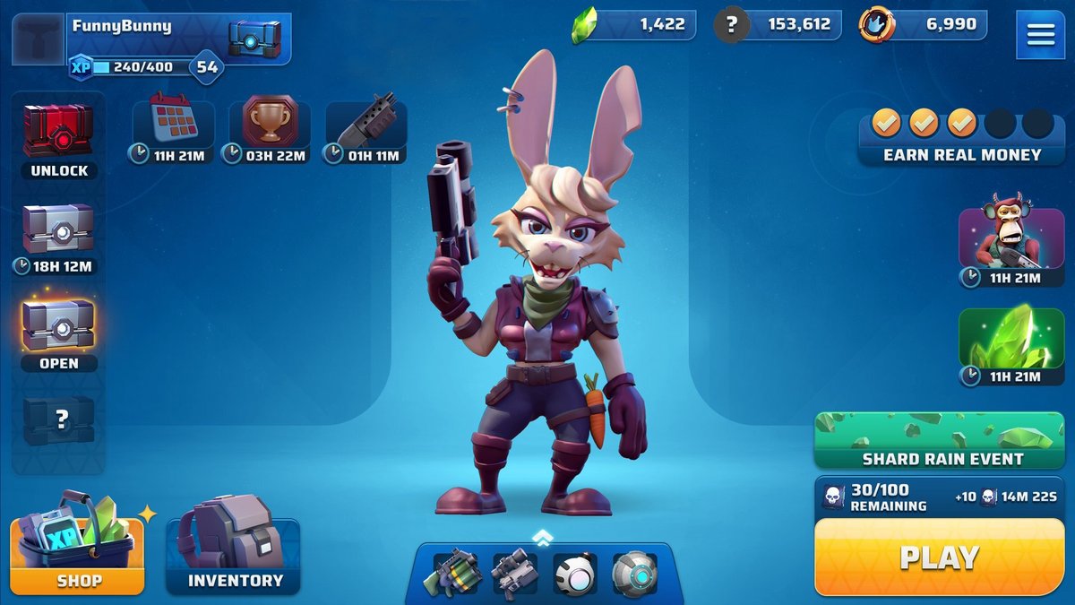ApeStarsP2E's tweet photo. Get ready to hop into action with our new free-to-play character! This fluffy fighter may seem cute and cuddly, but make no mistake- she means business. Follow her down the rabbit hole and discover the path to victory!
#APESTARS https://t.co/15B5qGLBSI