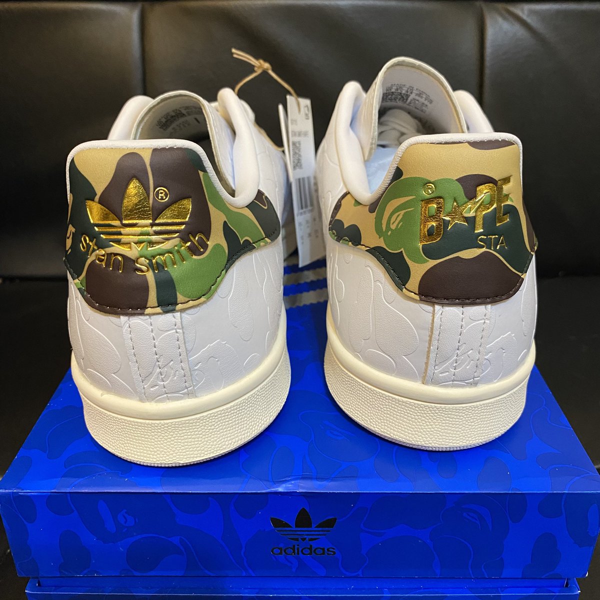 jggo's tweet photo. Hi! For Sale

Adidas x BAPE Stan Smith
Brand New On-hand
Comes Complete (with shoelace and shoebag)
Size UK 9.5/ US 10

PM for inquiries! https://t.co/bF1ceH180I