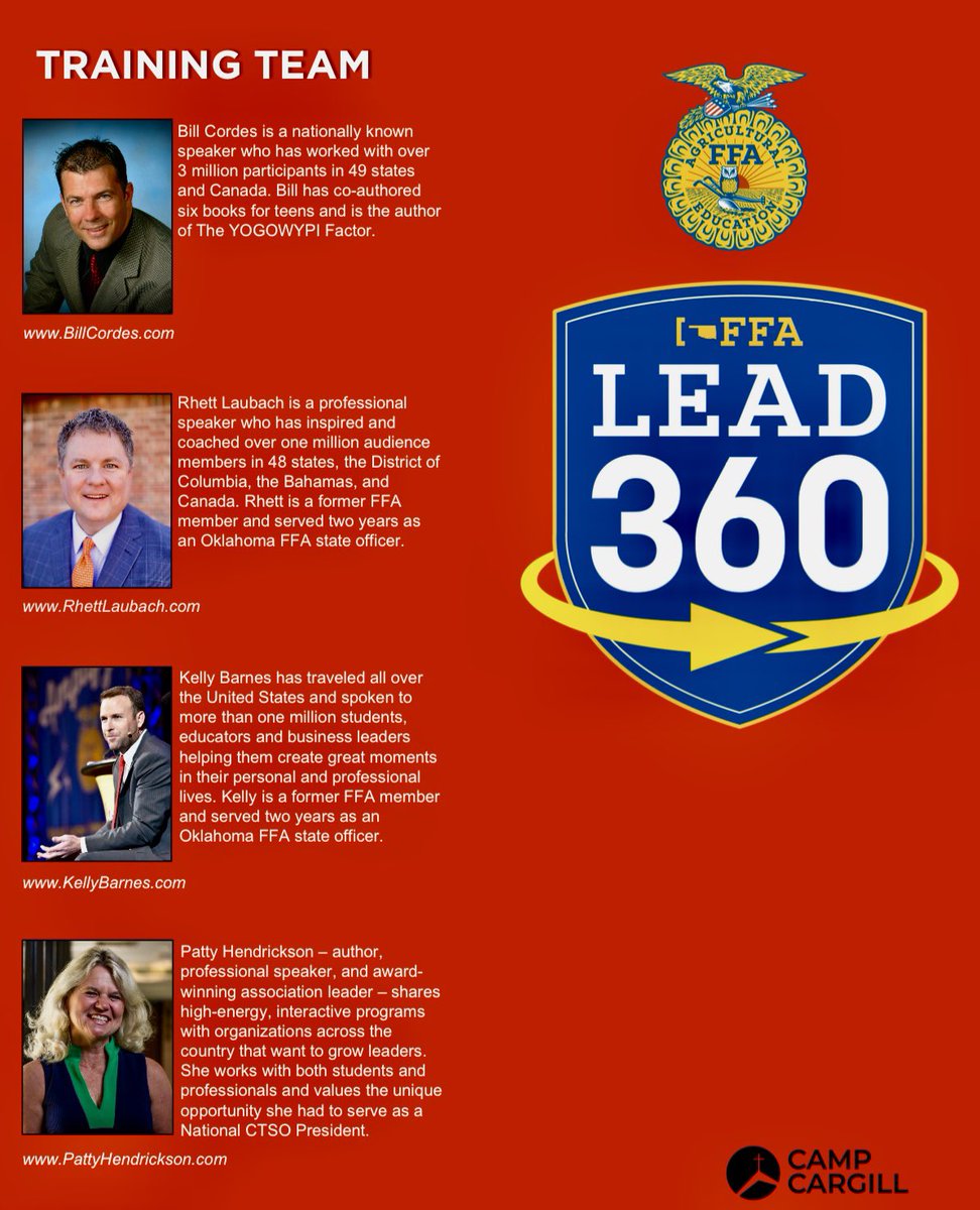 Excited to spend the weekend with 800 <a href="/OKFFA/">Oklahoma FFA</a> members, 30+ dedicated staff members &amp; four experienced &amp; legendarily talented professional speakers at the decades-old, but freshly branded #LEAD360 Conference! #LiveToServe