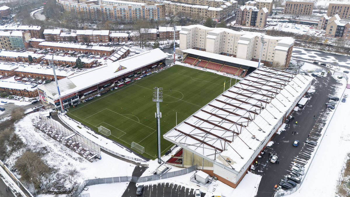 theroddyscott's tweet photo. The Wyre Stadium at Firhill, Glasgow,Scotland 🏴󠁧󠁢󠁳󠁣󠁴󠁿 #snow #weather #glasgow #partickthistle #gv @PartickThistle https://t.co/jHGZ7wIJl7