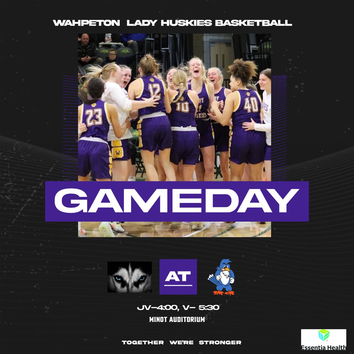 WHSHuskies's tweet photo. Good Luck Ladies. https://t.co/fFNvFD1GBi