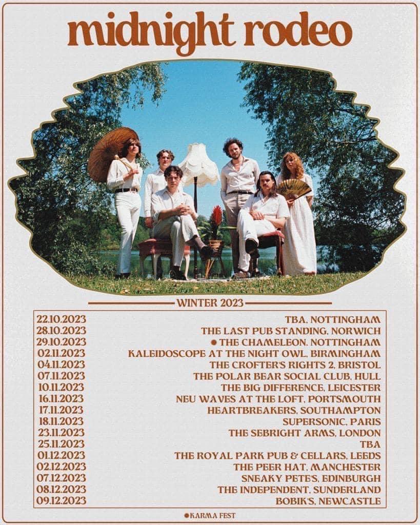 Happy Daze (@happydazealways) on Twitter photo 🤠 Come party with us at our last show of 2023 with friends <a href="/MidnightRodeoo/">Midnight Rodeo</a>, Baby Vanga and <a href="/lttlstrangeband/">Little Strange</a>
The Peer Hat
Doors 19:30
20:00 - Little Strange
20:45 - Baby Vanga
21:30 - Midnight Rodeo
Final tickets >> linktr.ee/happydazeticke… / OTD 🤠 Come party with us at our last show of 2023 with friends <a href="/MidnightRodeoo/">Midnight Rodeo</a>, Baby Vanga and <a href="/lttlstrangeband/">Little Strange</a>
The Peer Hat
Doors 19:30
20:00 - Little Strange
20:45 - Baby Vanga
21:30 - Midnight Rodeo
Final tickets >> linktr.ee/happydazeticke… / OTD