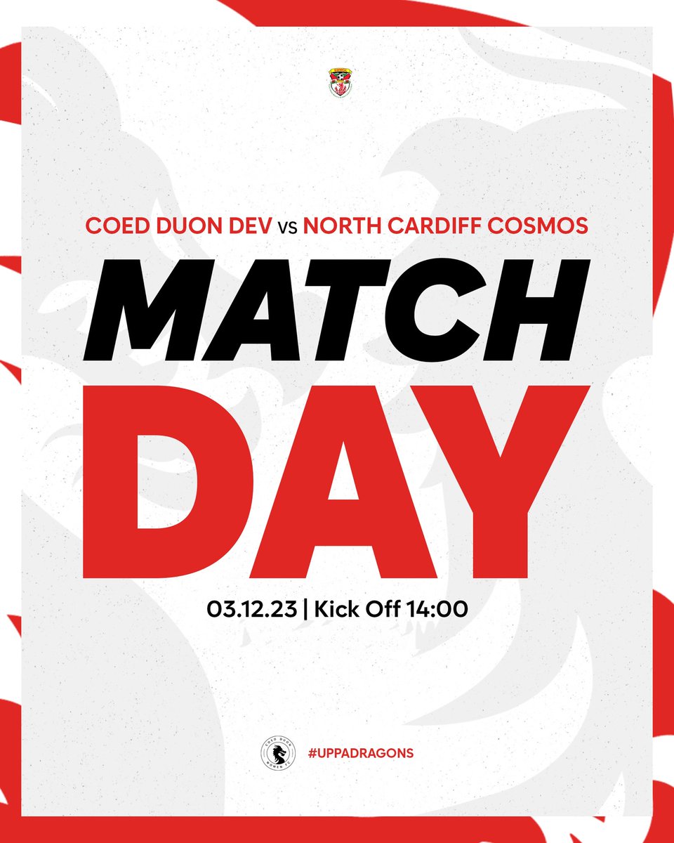 ⚽️ | This Sunday Our dev team welcome North Cardiff Cosmos to Aberbargoed for the Alun Evans League Cup. 🆚 North Cardiff Cosmos 🏆 SWWGL 🏟️ Aberbargoed Recreational Ground ⏰ 2.00 pm KO #uppadragons🔴⚫🐉⚽️ 🎨 | @julianogrfx @newyorkwelsh | @jerseyforall | @thelibertynyc
