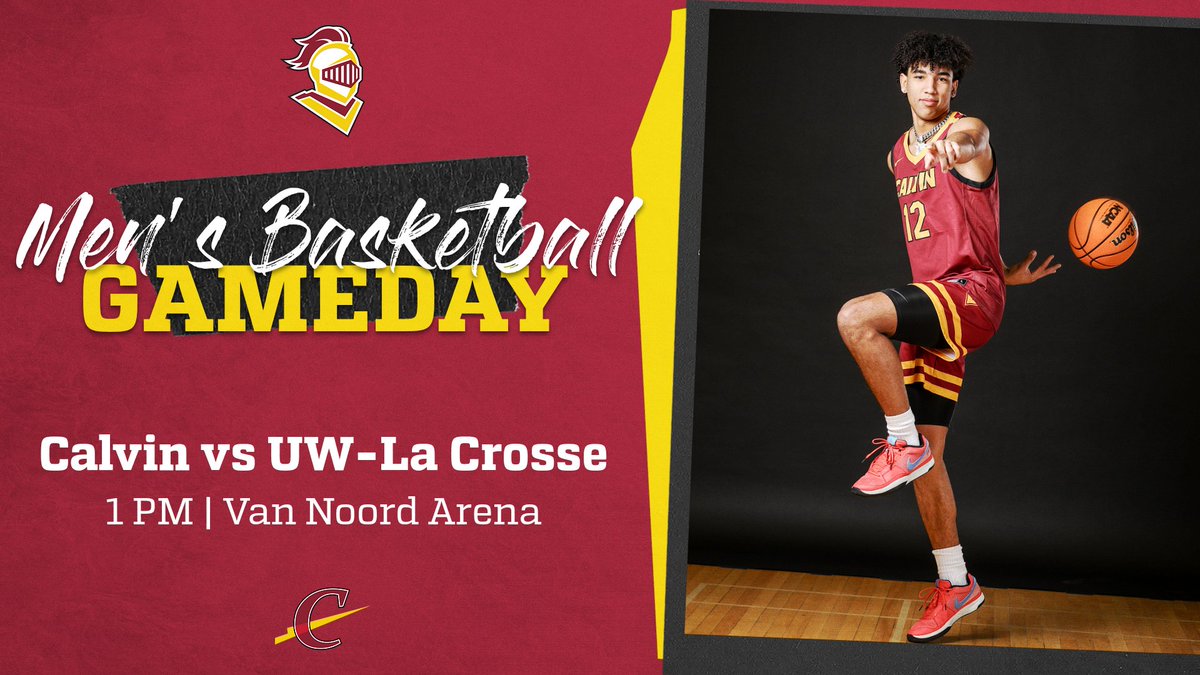 It's Game Day for <a href="/CalvinMensBball/">Calvin Basketball</a> as the Knights host UW-La Crosse at 1 p.m. at Van Noord Arena! #GoCalvin