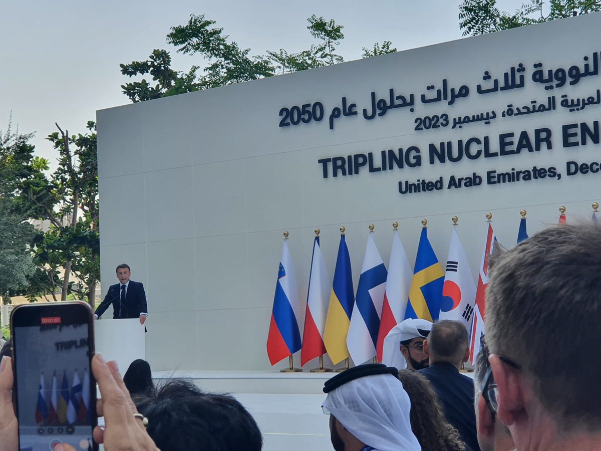 Aur_Prevost_CN's tweet image. 👍 Historic moment at #COP28  in Dubaï this morning ! 22 countries have signed up to the goal of #tripling global #nuclear #energy capacity by 2050. The revival of nuclear #power is critical for cutting #carbon emissions to near zero in the coming decades.