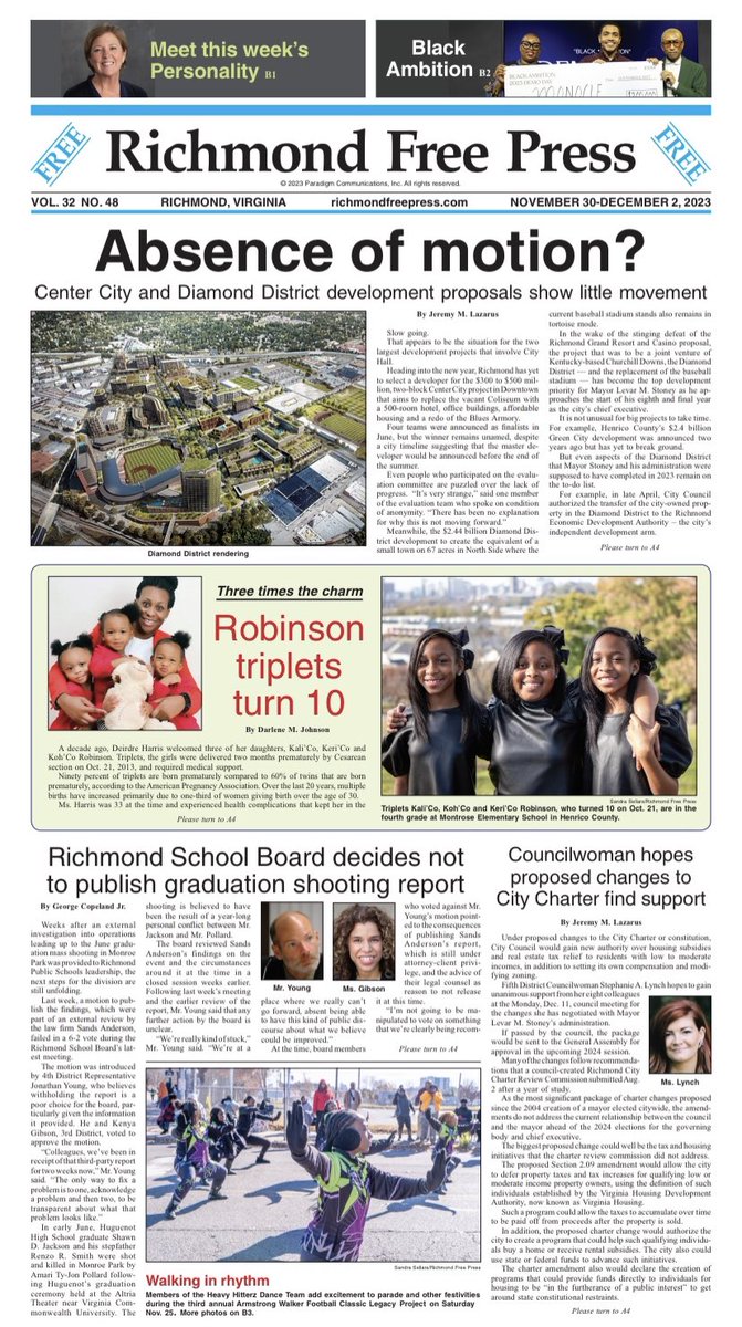 ICYMI: Our latest edition! 

m.richmondfreepress.com
#richmondfreepress 
#weekly
#newspaper
#local
#community
#independentjournalism 
#locallyownedandoperated
#Blackownedandoperated 
#BlackPress
#journalism
#photojournalism 
#read 
#free
#advertise 
#support