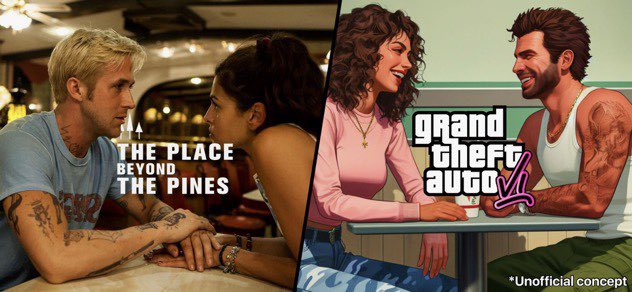 GTAVILEAKSS's tweet photo. GTA 6 protagonists, Jason and Lucia are rumored to be inspired by Ryan Gosling and Eva Mendes from ‘The Place Beyond the Pines’, a movie that features crooked cops and a bank robber providing for his family.

#GTAVI #GTA6trailer #GTA6LEAKS https://t.co/kyVmokL7Ro