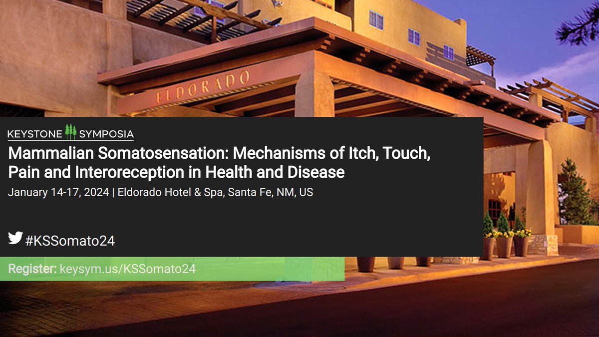 Excited to attend and present at the keystone symposium for the meeting on Mammalian Somatosensation: Mechanisms of Itch, Touch, Pain and Interoception.

Also thankful for my Keystone Symposia Future of Science Fund Scholarship that pays up to $1,200 to pay travel related costs.