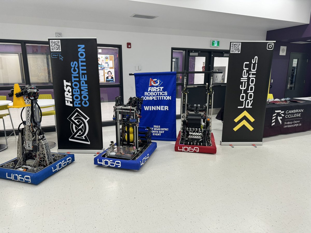 ReneeScott2017's tweet photo. @cambriancollege is exited to be supporting the FIRST Robotics Tech Challenge at @loellenpark Secondary School today. 

It’s billed as “the hardest fun you’ll ever have” and it’s coming back to Sudbury this weekend. A BIG shout out to the teams from Sudbury. https://t.co/zabD6P1Mpp