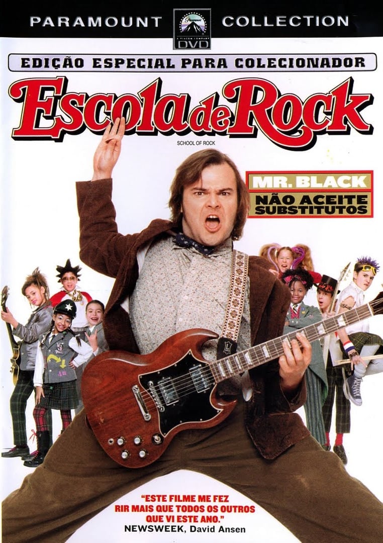 Sábado de cinema: 'Escola de Rock' (2003) - Jack Black brilha nessa comédia musical. Um músico desempregado se disfarça como professor e forma uma banda de rock com seus alunos. Cheio de humor e boas vibrações, é um ótimo filme para celebrar a paixão pelo rock. Duração: 1h49min.