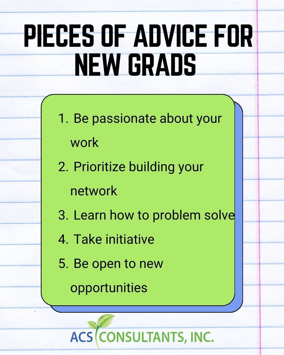 ACSConsultants_'s tweet image. 🎓 To the fresh grads stepping into the next chapter after this fall semester, check out this advice: buff.ly/3ME7wyB  Here's to new beginnings and the exciting adventure ahead! 💼✨ #NewGradLife #FutureLeaders #TeamACS