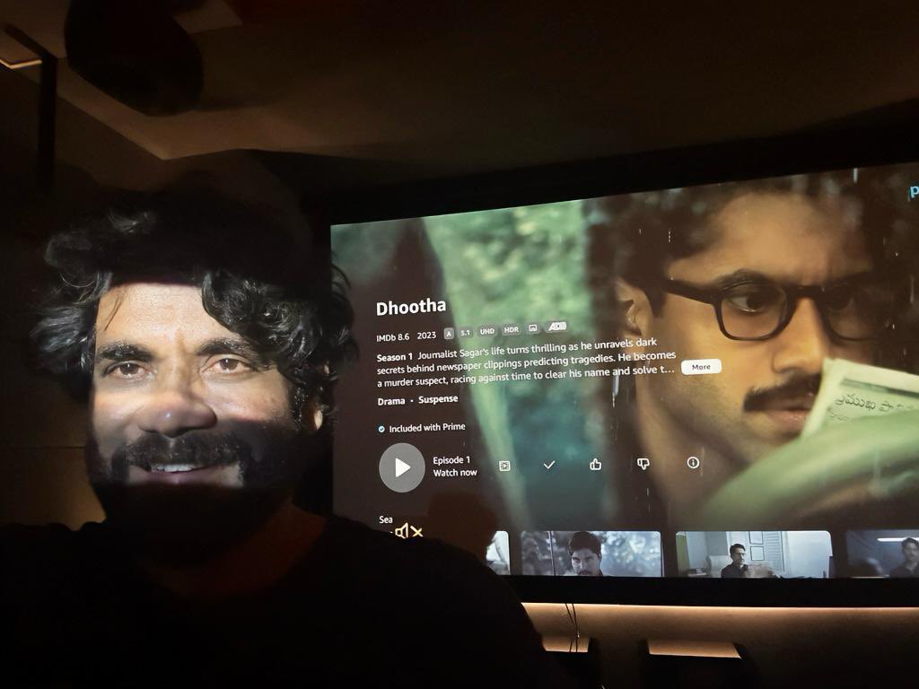 Watching @chay_akkineni in #Dhootha last night!! Very happy and surprised to watch him completely out of his comfort zone and acing it 👍😊 Very captivating and intriguing this #Dhootha congratulations to the team!!💐 #DhoothaOnPrime @PrimeVideoIN - bit.ly/DhoothaOnPrime