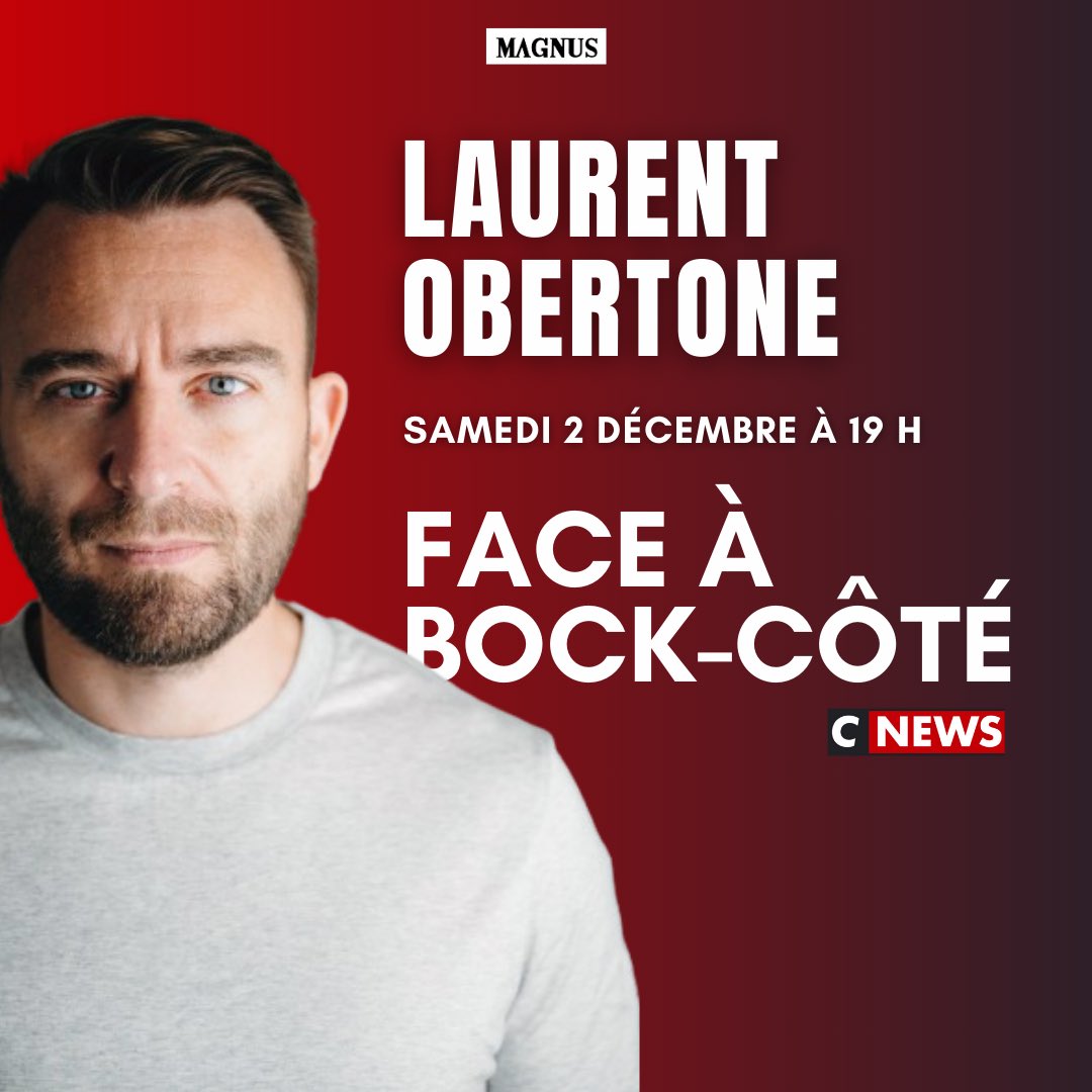Magnus_editions's tweet image. C’est ce soir ! @LaurentObertone est l’invité de @mbockcote dans #FaceABockCote, avec @WatrigantArthur.