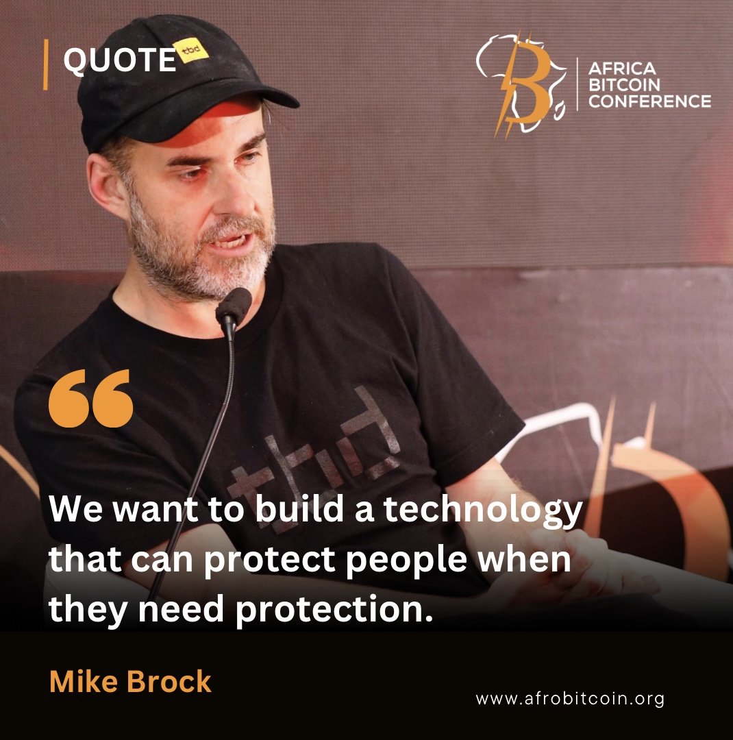 'We want to build a technology that can protect people when they need protection' - Mike Brock. #ABC23 #Bitcoin