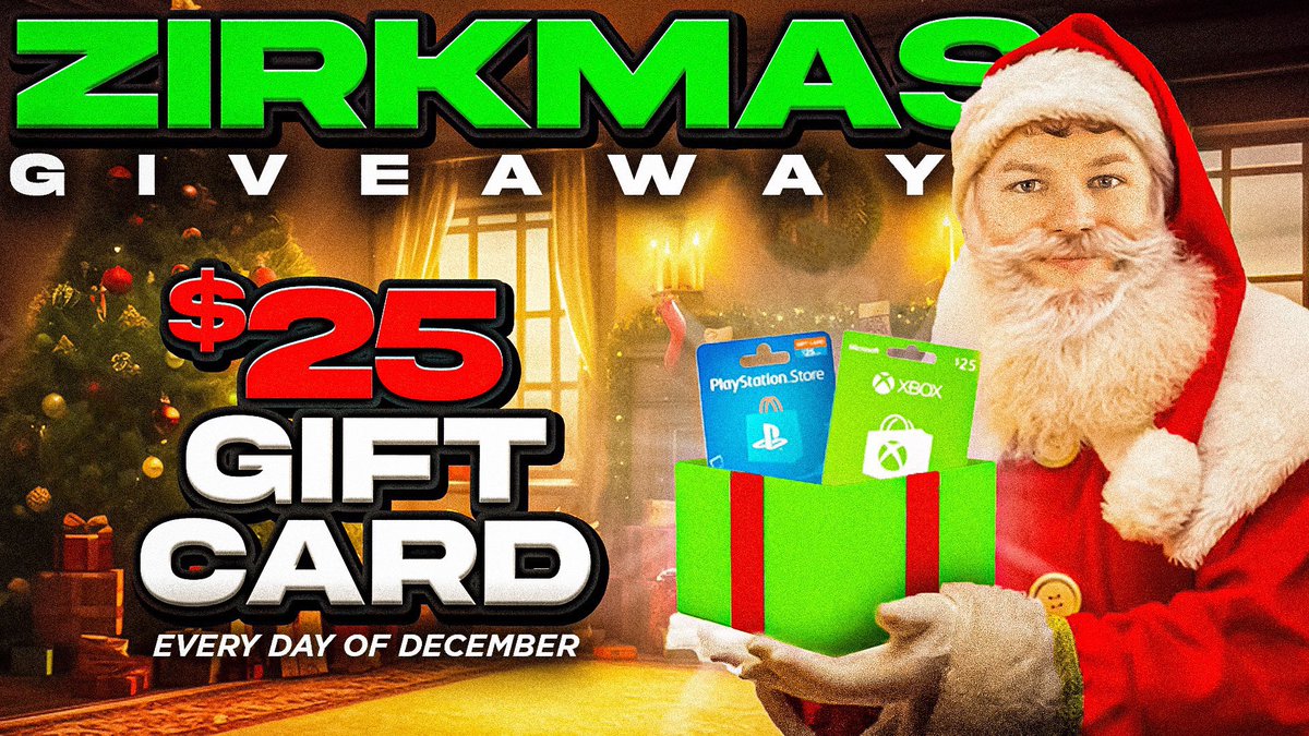 Zirksee's tweet image. ZirkMas DAY 2! EVERY day I’m giving away a $25 Xbox/PS5 gift card on twitter+one on YT! Retweet, Follow+Comment “ZirkMas” 👇🏻Don’t miss out on the .5 yards Mahomes special for SNF! Code ZIRK matches your first deposit up to $100! play.underdogfantasy.com/p-zirksee (not required to win)