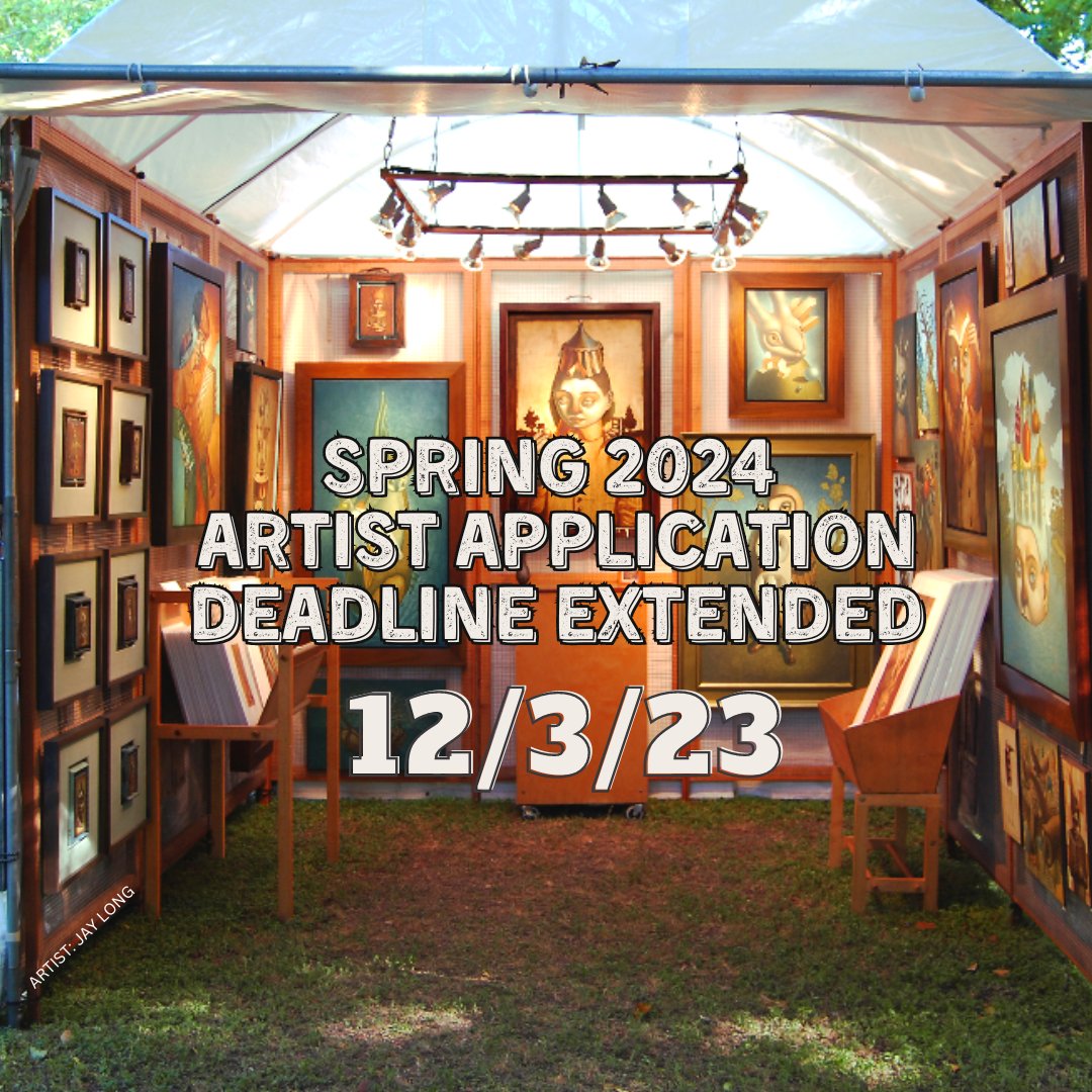 The application deadline has been extended for the weekend and will close on December 3rd. Cottonwood Art Festival is a juried show, and approx 197 artists will be selected and invited to participate in the Spring 2024 show to be held May 4-5. APPLY NOW: zapplication.org/event-info.php…