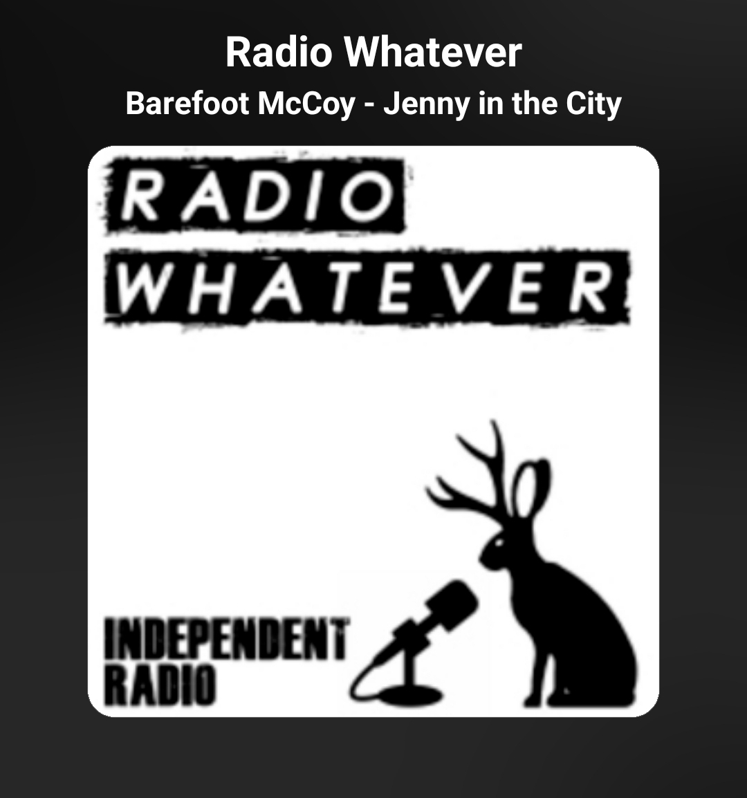 ClubWDW's tweet image. Just heard this @BarefootMcCoy song on @radio_whatever . Haunting and beautiful. But it was really weird because I was JUST thinking about it and tuned in and IT WAS ON!