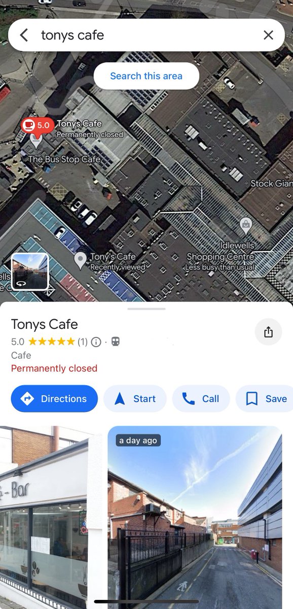 “Permanently closed” cafe within the “Less busy than usual” Idlewells Shopping Centre The local MP might want to do something about that… Oh wait, he’s too busy poncing around TV studios 🙄