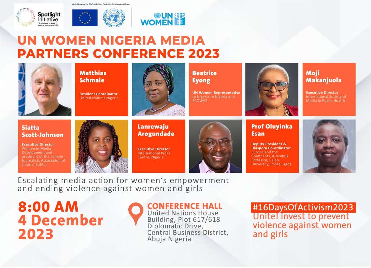 With support from @EUinNigeria, @unwomenNG holds its first Media Partners Conference to escalate media action for women’s empowerment & #EVAWG
---
@BeatriceEyong @matzschmale @mojimakanjuola @UN_Nigeria @UN_Women @unwomenafrica @FMWA_ng @nawojlagos @NUJofficial @SamuelaIsopiEU