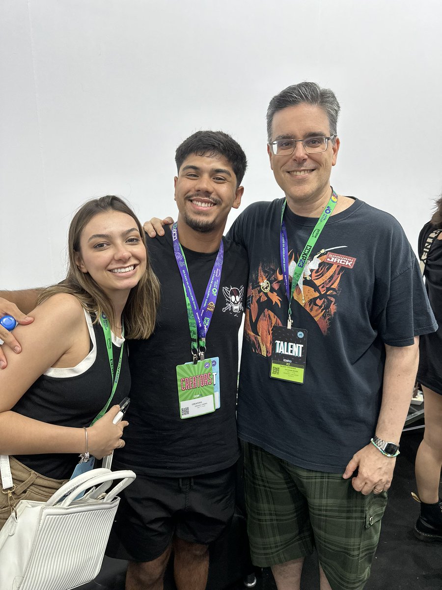 Ontem tive um momento bem rápido mas muito especial com o mestre Guilherme Briggs, que cara sensacional. Já quero o Brook logo no live action 😂