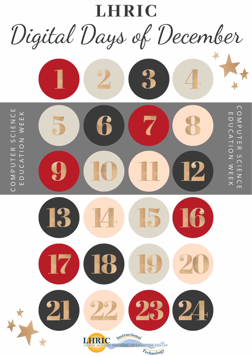 LHRICit's tweet photo. #DigitalDaysofDecember Day 2! We have amazing resources to help you plan for #CSEdWeek. Don’t miss out on this unique opportunity to explore and learn new instructional technology tools, tips and resources. https://t.co/fVhVGEMYpF https://t.co/Iz07lVCDAF