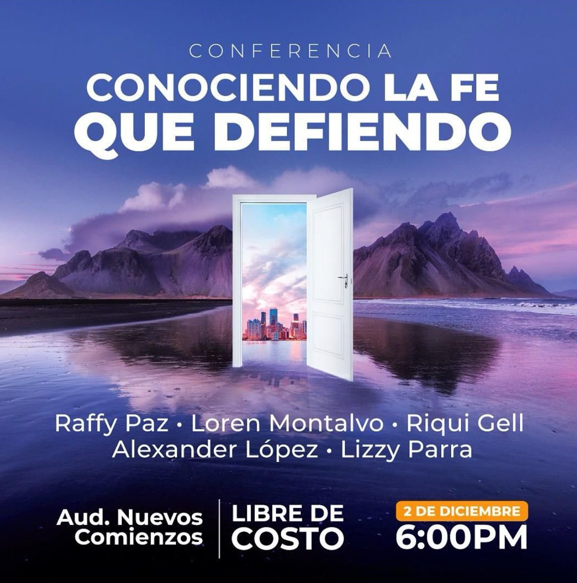 nuevocomienzord's tweet photo. ¿Alguna vez te has preguntado cómo se relaciona nuestra fé con el mundo en que vivimos?

¡Pues, estás y otras preguntas serán respondidas HOY! En nuestra conferencia: Conociendo la fé que defiendo.

⏰: 6:00 p. m.
📍: Auditorio de Nuevos Comienzos

¡TOTALMENTE GRATIS! https://t.co/NxWdtUtiyz