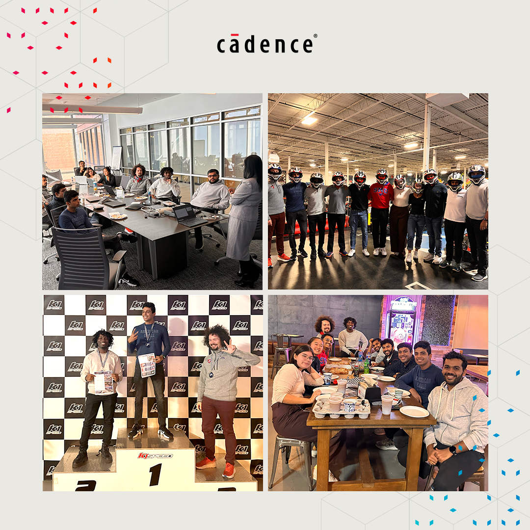 Cadence's tweet photo. Our Burlington team knows how to mix work and play! Our early career employees organized an engaging Lunch and Learn session, followed by an adrenaline-pumping outing at K1 Racing.ποΈπ¨
We can't wait to see what our other sites have in store!
#CadenceCulture #LifeAtCadence https://t.co/P4ZnSZovOq