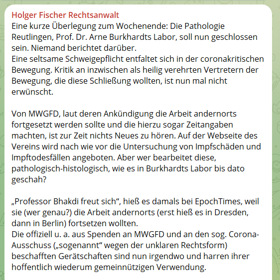 Bronx58's tweet photo. Alle erinnern sich bestimmt an die #Querdenker Pathologie von Arne #Burkhardt in Reutlingen, und wie fleissig Geld gesammelt wurde v. #MWGFD.

#Abzocker #BrauneBrut ##Bhakdi  #Weikl #Christidis
#diebasis #Wodarg 

Die ersten Fragen tauchen auf ! 
👇👇👇 https://t.co/aX2AJWg5Ao
