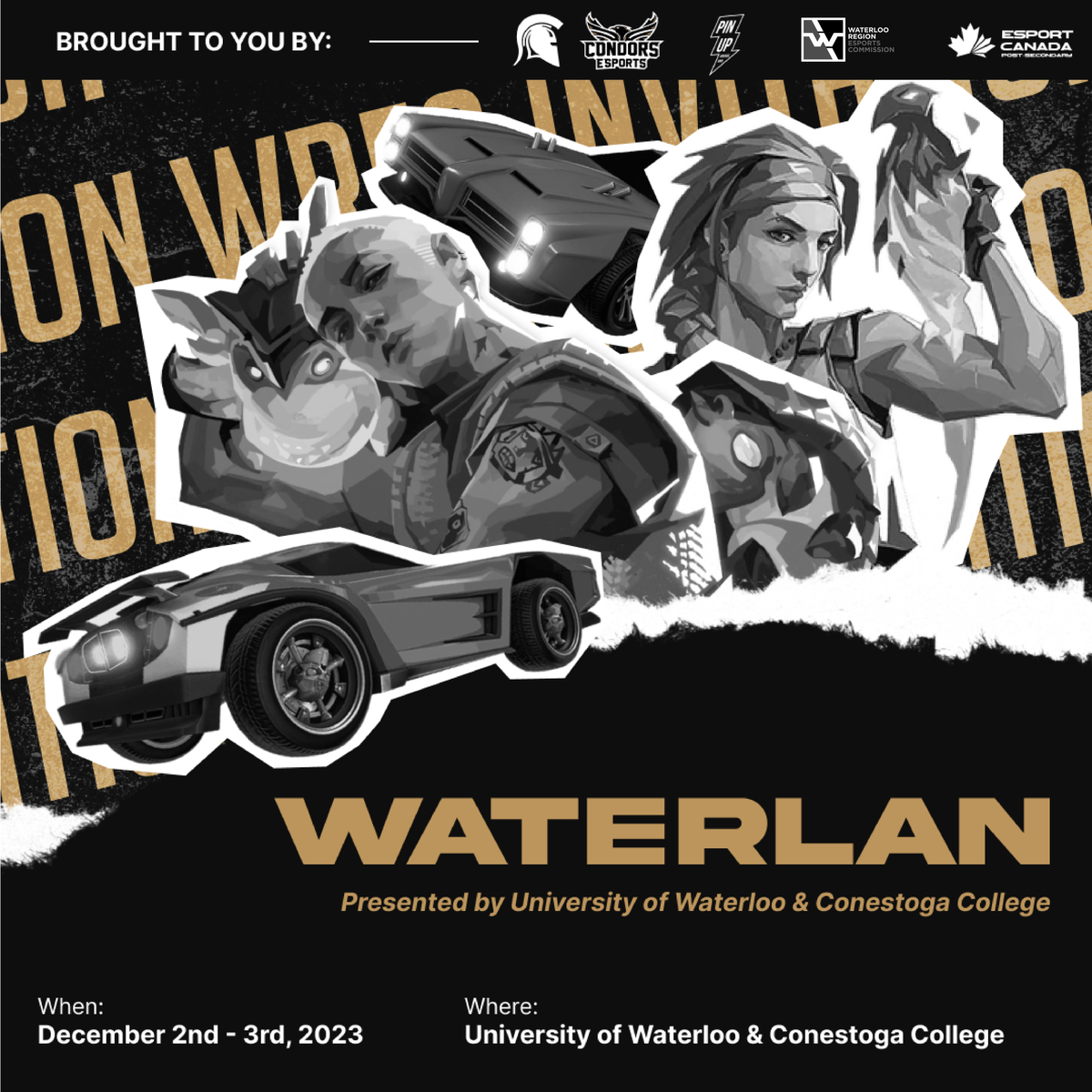 condorsesports's tweet photo. We forecasted right: WaterLAN💧is HERE! The #VALORANT action at Conestoga starts now, while the #RocketLeague action kicks off later today at UW. Tune in!
Val
📆 Now + 10AM Sun
📺https://t.co/yqy9EY30uH
RL
📆 3PM Sat + 11AM Sun
📺https://t.co/qVdEJ4O1QQ
#WaterLAN #WREC https://t.co/NAlSaGIKI5