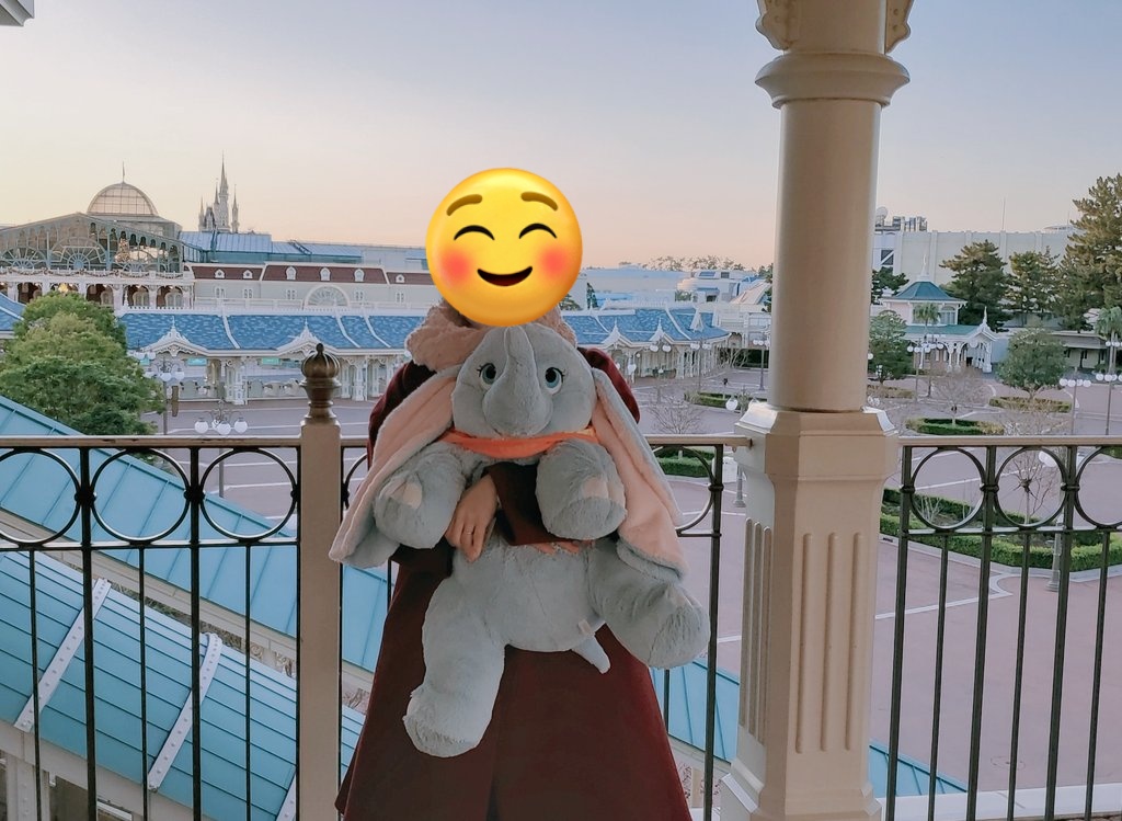 10231023ri's tweet photo. ディズニー旅行、無事にダンボちゃんと行けて良かった……。この子と夢の国に行く夢が叶いました✨結構、目立つのかゲストやキャストの方の反応、お声掛けが多かった☺️💦(照)あとミッキーがダンボちゃんのお鼻をもみもみしてて可愛かった❤️ https://t.co/9ToTKouxwx