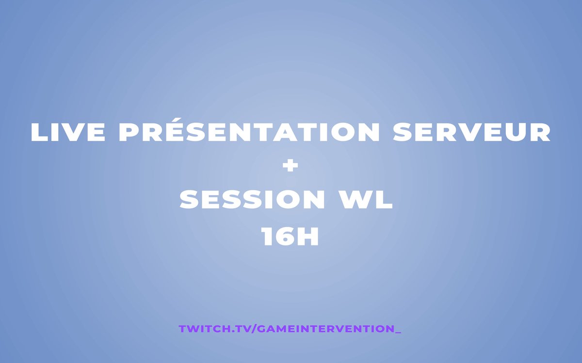 AndIntervention's tweet photo. Demain je vous montre encore plein de dinguerie du serv et on ira faire quelques wl https://t.co/ckMKaY5EgU