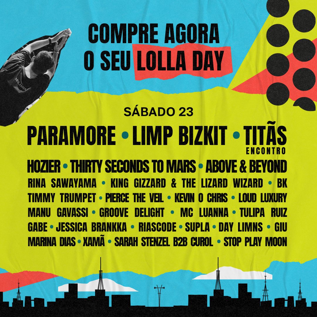 Um sábado ou uma obra de arte? Os dois!🤌🥹 
Prepare-se para bater muita cabeça no segundo dia do #LollaBR 2024! 💥
Vem de link para garantir seu Lolla Day: bit.ly/3R2xzBe #ReadyForMore