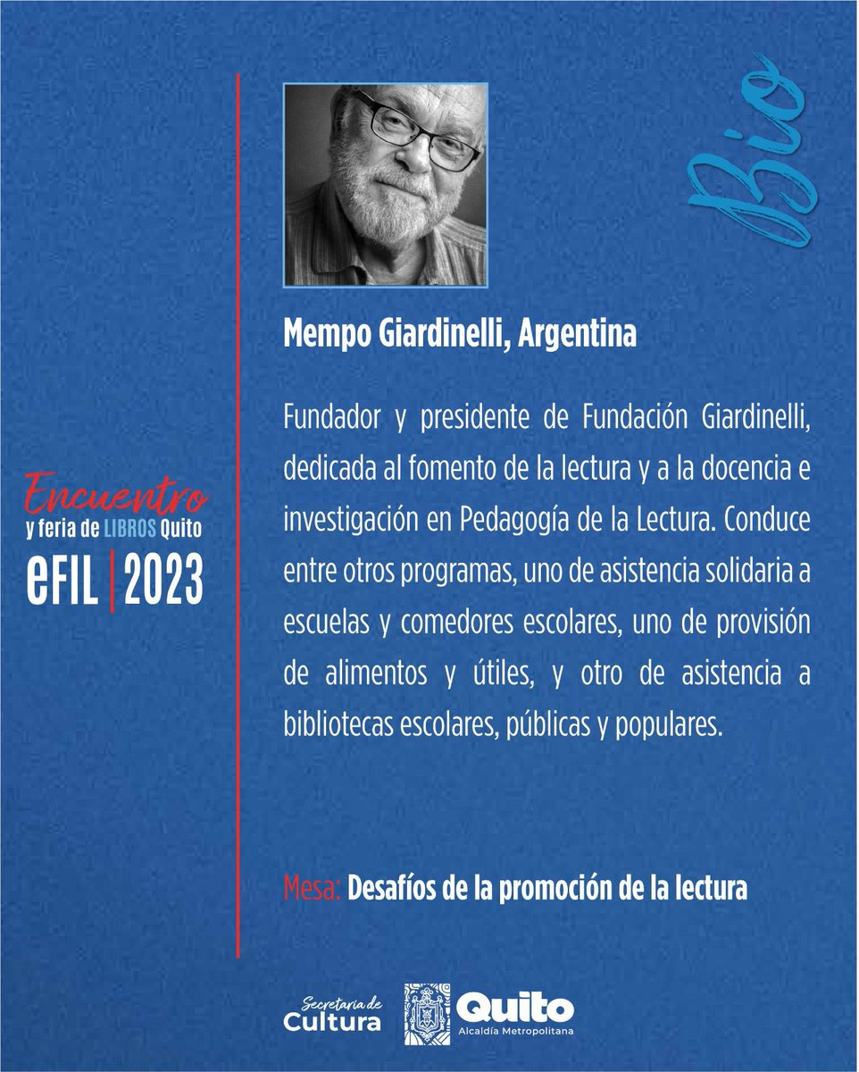 📚#FeriaDeLibros2023 | Únete a la conversación entre Mempo Giardinelli, Fundador y Presidente de Fundación Giardinelli, y Jorge Luis Cáceres, mientras exploran los desafíos de la escritura literaria en su novela “Imposible Equilibrio” y los avatares de la escritura literaria 📚🔽