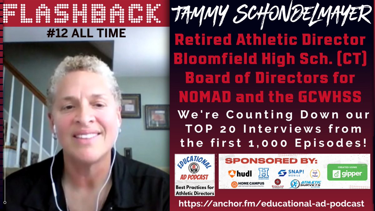 Jake von Scherrer, CMAA The Educational AD Podcast (@jakestouchdown) on Twitter photo Tammy Schondelmayer is next in our Top 20 Countdown.! THIS is The EducaAD Podcast!
podcasters.spotify.com/pod/show/educa… <a href="/CTHSCA/">CHSCA</a> <a href="/GCWHSS/">Global Community of Women in High School Sports</a> <a href="/NOMAD0619/">NOMADassociation</a> <a href="/AD__insider/">Athletic Director Insider</a> <a href="/WeCOACH/">WeCOACH</a> <a href="/NYSAAA6/">NYSAAA</a> <a href="/WomensSportsFdn/">Women's Sports Foundation</a> <a href="/ohioiaaa/">OIAAA</a> <a href="/PIAASports/">PIAA</a> <a href="/VIAAA95/">VIAAA</a> <a href="/MDSADA/">MSADA</a> <a href="/NHIAA_LOA/">NHIAA</a> <a href="/nhsaca/">NHSACA</a> #podcasts #WomenEmpowerment <a href="/FHSAA/">FHSAA</a> Tammy Schondelmayer is next in our Top 20 Countdown.! THIS is The EducaAD Podcast!
podcasters.spotify.com/pod/show/educa… <a href="/CTHSCA/">CHSCA</a> <a href="/GCWHSS/">Global Community of Women in High School Sports</a> <a href="/NOMAD0619/">NOMADassociation</a> <a href="/AD__insider/">Athletic Director Insider</a> <a href="/WeCOACH/">WeCOACH</a> <a href="/NYSAAA6/">NYSAAA</a> <a href="/WomensSportsFdn/">Women's Sports Foundation</a> <a href="/ohioiaaa/">OIAAA</a> <a href="/PIAASports/">PIAA</a> <a href="/VIAAA95/">VIAAA</a> <a href="/MDSADA/">MSADA</a> <a href="/NHIAA_LOA/">NHIAA</a> <a href="/nhsaca/">NHSACA</a> #podcasts #WomenEmpowerment <a href="/FHSAA/">FHSAA</a>