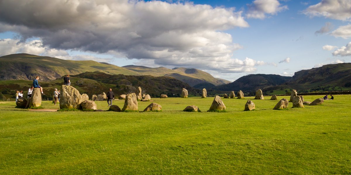TrickSteven's tweet image. Finally made it to Castlerigg stone circle after many years of trying. Such a breathtaking location, reminiscent of an ancient Greek theatre. This one very much on the tourist trail. #archaeology #megalithic