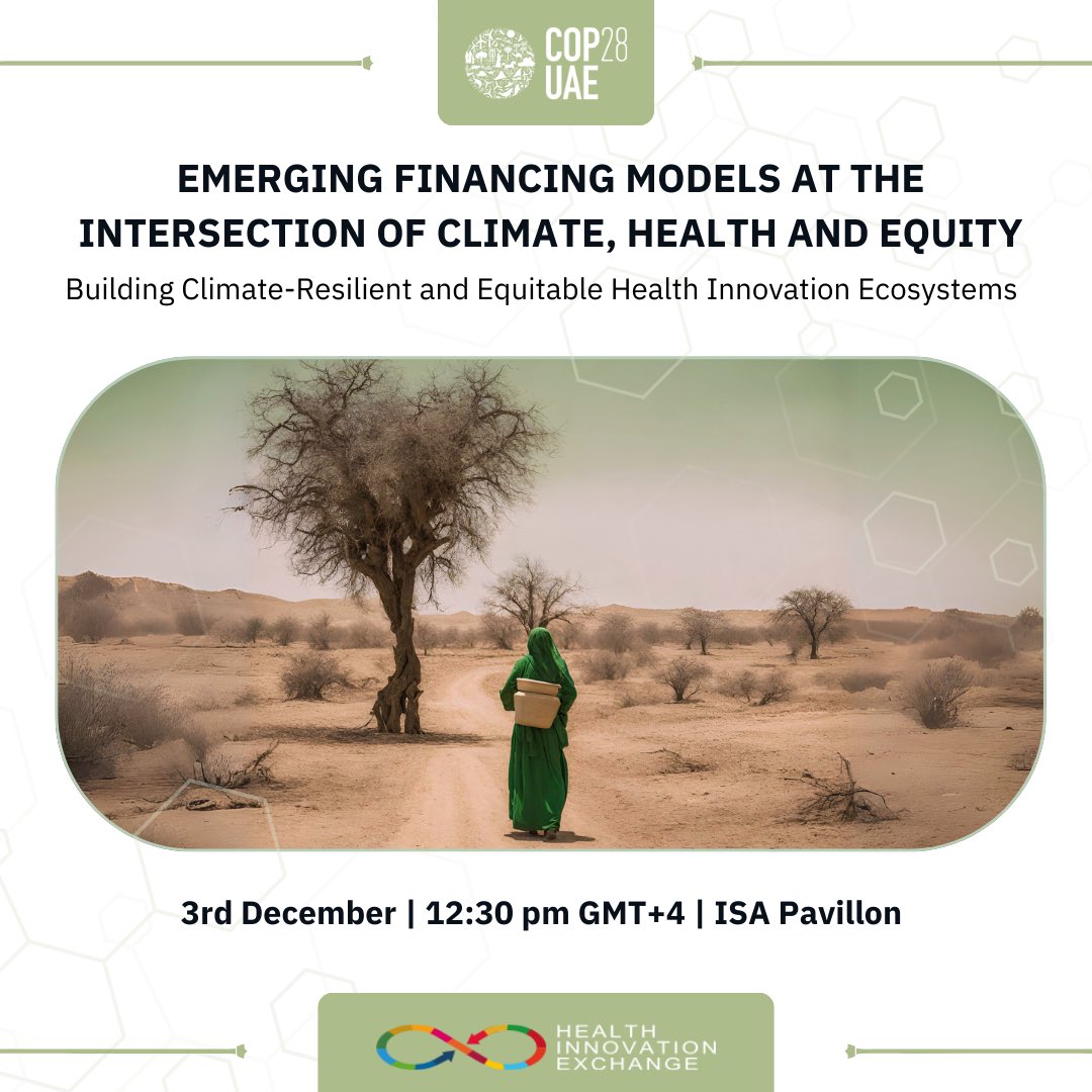 Reminder: join us tomorrow as we address the intersection of climate, health, and equity! Livestream link below. ⏰ 12h30 GMT+4 📍 Solar Hub 🔗 shorturl.at/hmoBD @COP28_UAE @isolaralliance #Cop28